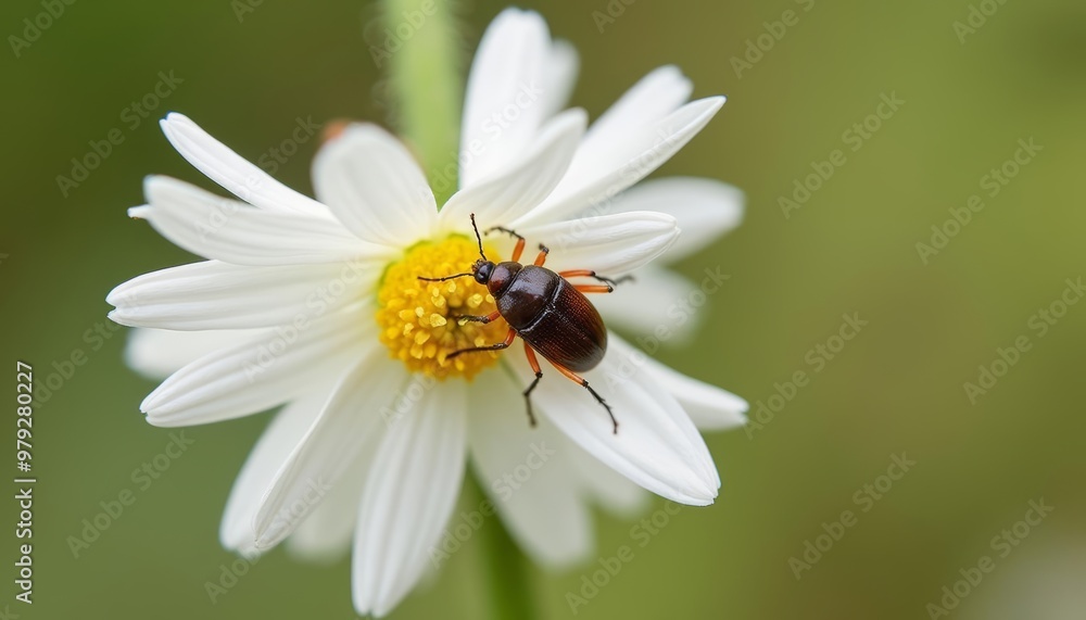 Canvas Prints  Natures harmony  A bee and a flower in perfect balance