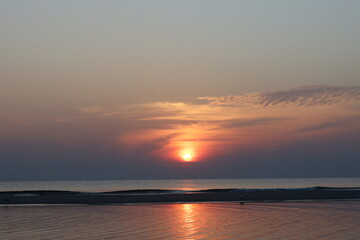 sunset over the sea