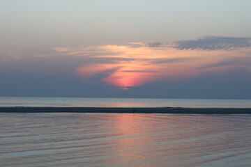 sunset over the sea