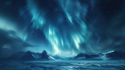 The aurora often has a beautiful and dazzling blue color at the south pole.