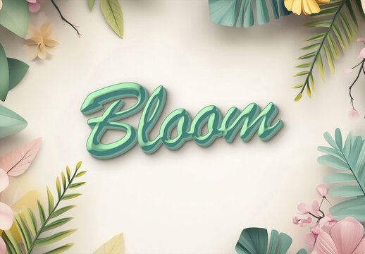 Text Effect Bloom with Generative AI
