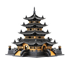 Naklejka premium buddhist temple transparent background 