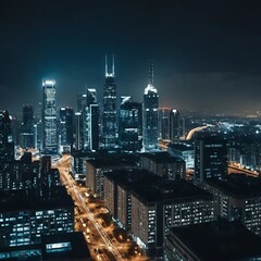 Fototapeta premium city skyline at night