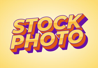 Stock photo. Text effect in 3D style with modern colors