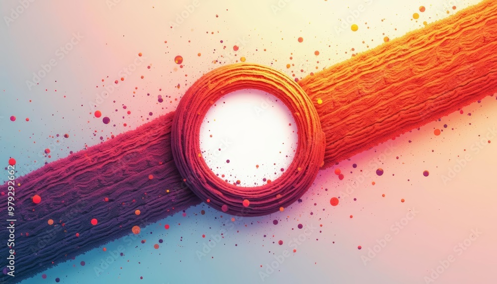Poster vibrant abstract art with a splash of color and texture
