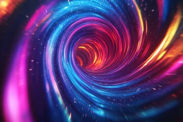 Obraz premium Text motion for coming season against colorful twisting swirl background