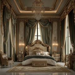 Luxury Bedroom Interior.