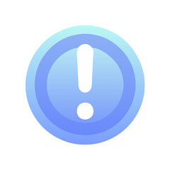 exclamation mark in a circle blue and white icon