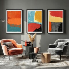 Abstract Art Living Room.