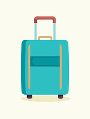 suitcase travel icon free vector