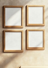 Fototapeta premium Wooden Frame Mockup.