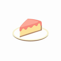 strawberry jam soft cake slice food bakery free vector