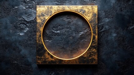 Gold Frame on Black.