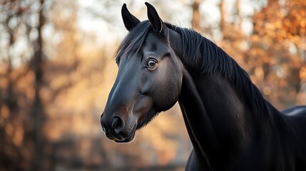 Black horse portrait