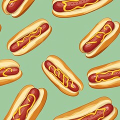 Hot Dog Pattern.