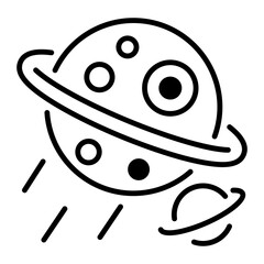 Obraz premium An outline icon of space orbit 