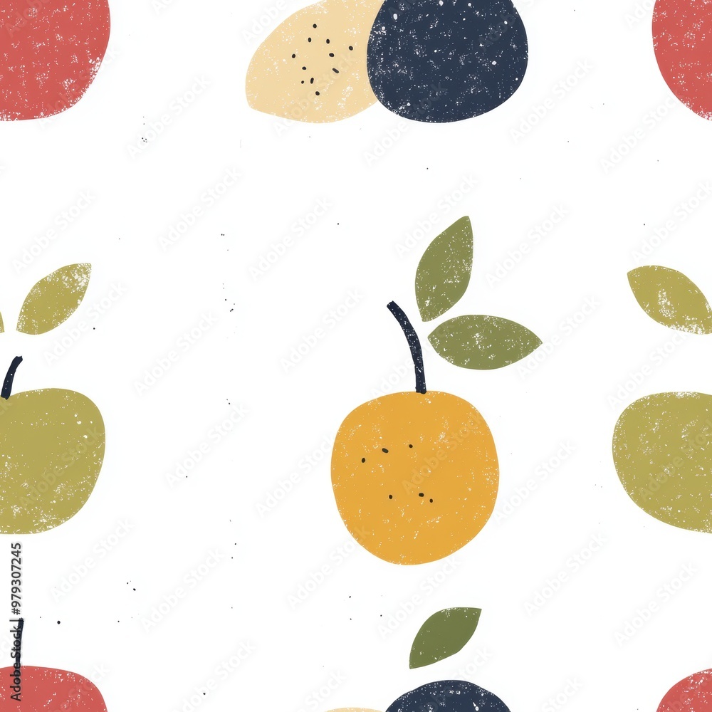 Poster fruit seamless pattern.