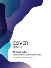 Cover Design Template.  Layout or poster concept in modern minimal style for corporate identity, branding, social media, advertising, promo.