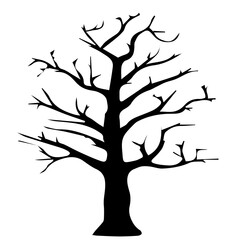 Set of tree silhouette for halloween a collection image