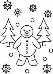 Gingerbread coloring page