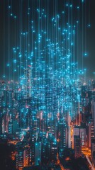Obraz premium Evolving Digital Networks, Digital Transformation