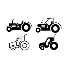 tractor icon on a white background