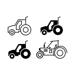 Tractor icon set