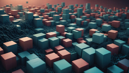 Obraz premium Abstract photo of boxes