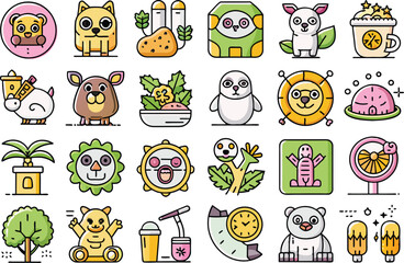 Sloth Icon Set – Cute and Minimalist Icons for Wildlife, Nature, and Animal-Themed Design Projects