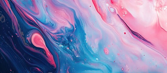 Obraz premium Abstract acrylic background featuring a marble effect Textured paint strokes on paper create a unique wallpaper suitable for web and game design Macro view of a hand painted canvas artwork with a