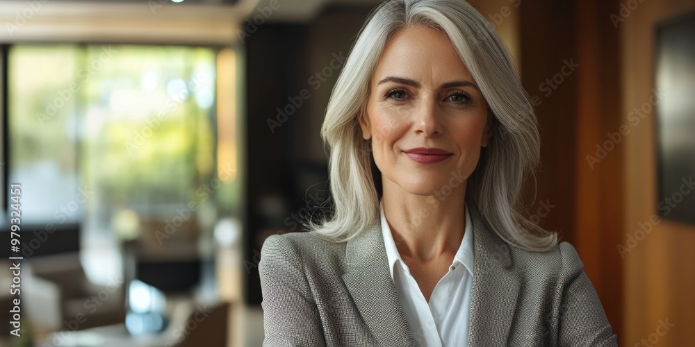 Poster Professional Businesswoman in Corporate Office