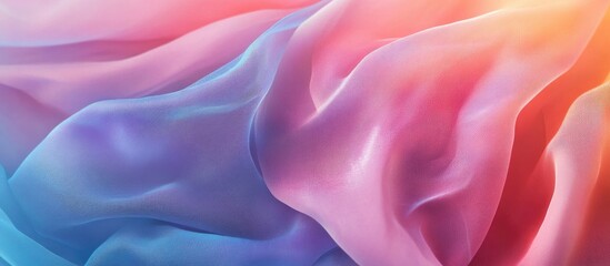 Obraz premium Abstract Ethereal Fabric Colorful Translucent Textured Textile