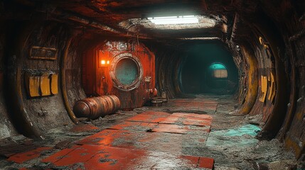 A crude doomsday shelter, panoramic