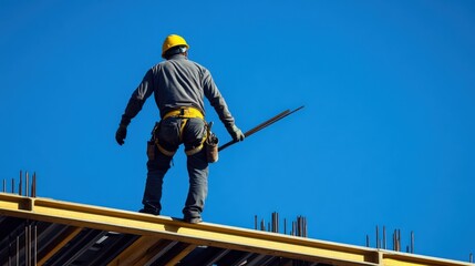construction worker in gray long-sleeved jacket coveralls,