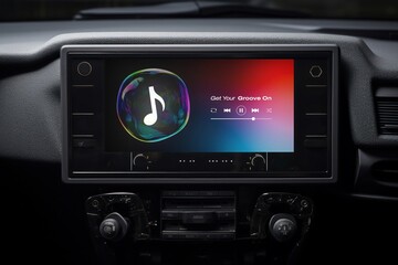 Fototapeta premium Car music player interface screen