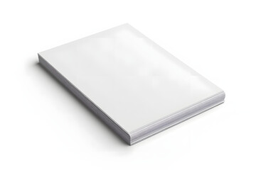 A stack of white paper is on a white background