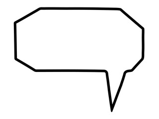 Naklejka premium Blank cut out communication message speech bubble with rough edges border and copy space for text, vector design element 