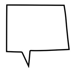 Blank cut out communication message speech bubble with rough edges border and copy space for text, vector design element
