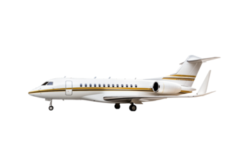 landing of a white plane. Perfect for aviation related designs, holiday-themed designs, and transportation themed designs. Generative AI