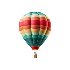 Fototapeta premium The hot air balloon with a basket is ideal for travel, adventure, and vacation. Generative AI