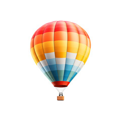 Fototapeta premium The hot air balloon with a basket is ideal for travel, adventure, and vacation. Generative AI