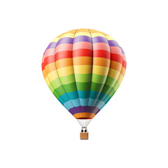 Naklejka premium The hot air balloon with a basket is ideal for travel, adventure, and vacation. Generative AI
