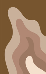 Abstract background with curved shapes in brown shades. Suitable for graphic design projects, backgrounds, website designs, and artistic presentations.