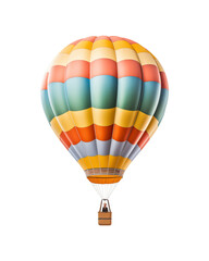 Naklejka premium The hot air balloon with a basket is ideal for travel, adventure, and vacation. Generative AI