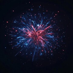 Fototapeta premium Vibrant fireworks in night sky