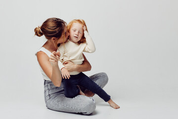 Mother and daughter embracing in a warm and loving moment of connection and affection