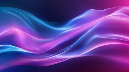 A vibrant abstract background with a smooth gradient transitioning from deep purple to electric blue, with soft dynamic waves creating a sense of movement.