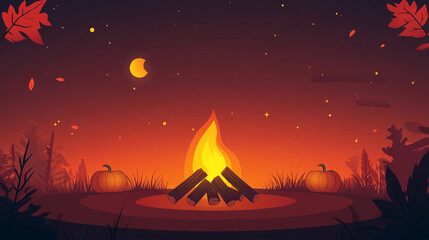 Thanksgiving Around a Campfire