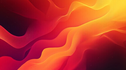 Obraz premium An energetic gradient background transitioning from fiery orange to deep red, with abstract dynamic shapes forming a bold, modern design.