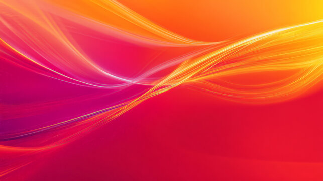 Energetic gradient background moving from neon orange to deep red, with bold dynamic lines creating intense abstract movement.
